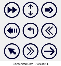 arrow sign icons set