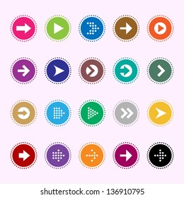 Arrow sign icons set 5