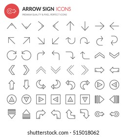 Arrow Sign Icons , Thin Line and Pixel Perfect Icons