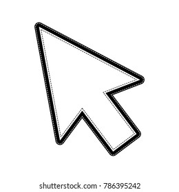 Arrow sign illustration. Vector. Flat style black icon on white.