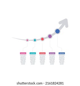 arrow sign infographic template. five option informational templates. annual report, web, internet, business, magazine infographic template