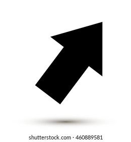 Arrow sign isolated on white background