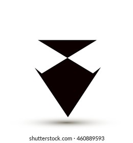 Arrow sign isolated on white background
