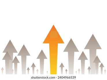 Arrow sign, isolated vector arrows on a white background