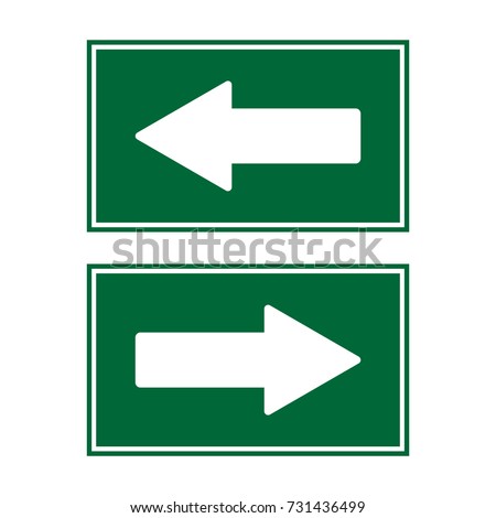 arrow sign left right isolated vector