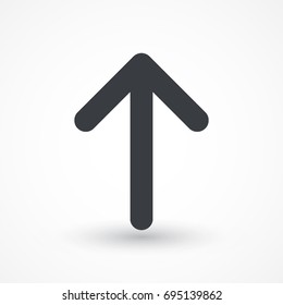 Arrow up sign line vector icon. Direction sign