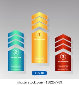 Arrow sign navigation panel. Vector illustration
