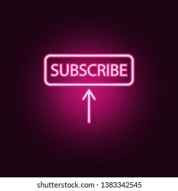 up arrow sign up arrow neon icon. Elements of online and web set. Simple icon for websites, web design, mobile app, info graphics