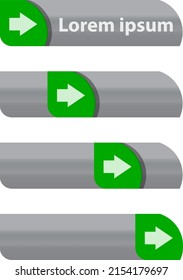 Arrow sign on a template of slider. Flat design. Vector illustration