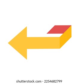 arrow sign on white background