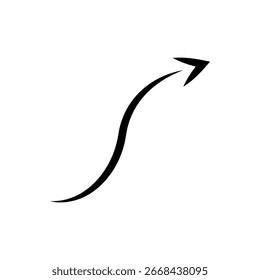 Signo de flecha, sobre fondo blanco, icono de flecha Ilustración vectorial