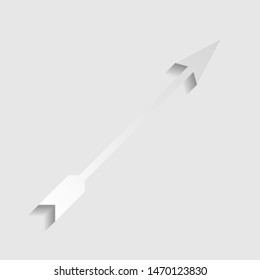 Arrow sign. Paper style icon. Illustration.