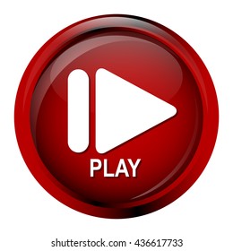 Arrow sign, play icon button vector illustration