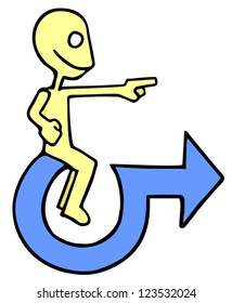 Arrow sign point