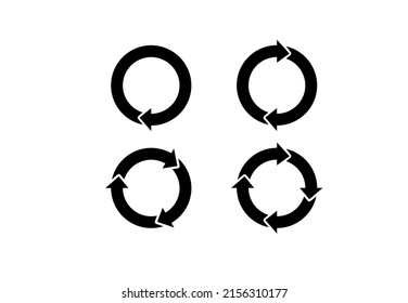 signo de flecha recargar recargar ciclo de rotación de rebote pictograma conjunto de iconos aislados en fondo blanco