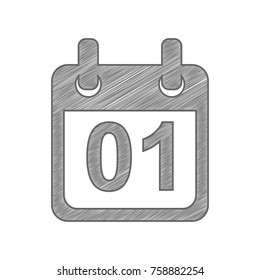 Arrow sign reload refresh rotation loop pictogram. Vector. Shaded gray icon on white background. Isolated.