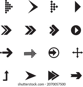 uso de conjunto de símbolos de flecha para diseño personalizado