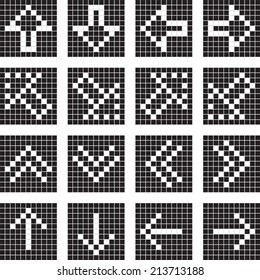 Arrow sign set. Vector illustration.