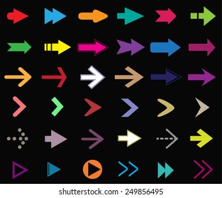 Arrow sign set.Arrows vector illustration.
