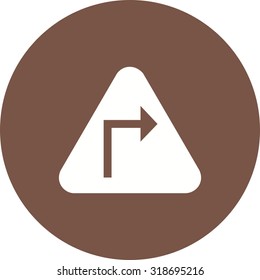 Arrow, sign, sharp icon vector image. Can also be used for traffic signs. Suitable for web apps, mobile apps and print media.