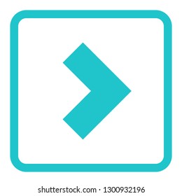 Arrow sign in square icon created in thin line style. Green circle shape isolated on white background. The graphic element for design saved as a vector illustration in the EPS file format.