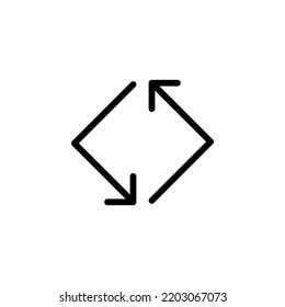 Arrow sign symbol line icon suitable for any purpose
