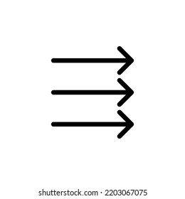 Arrow sign symbol line icon suitable for any purpose