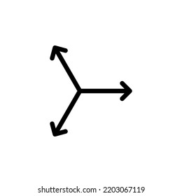 Arrow sign symbol line icon suitable for any purpose