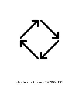 Arrow sign symbol line icon suitable for any purpose
