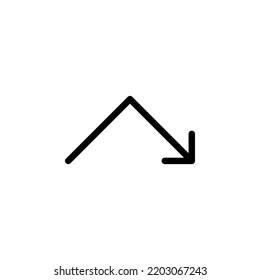 Arrow sign symbol line icon suitable for any purpose