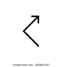 Arrow sign symbol line icon suitable for any purpose