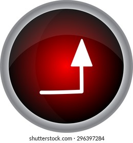 Arrow sign. Vector icon
