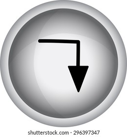 Arrow sign. Vector icon