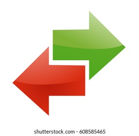 Arrow sign vector illustration on white