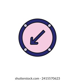 arrow sign vector type icon