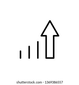 arrow, signal icon. Simple thin line, outline vector of Arrows icons for UI and UX, website or mobile application