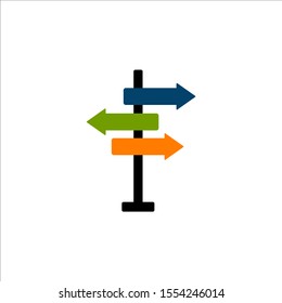 arrow signpost vector design symbol of road signs direction ways icon