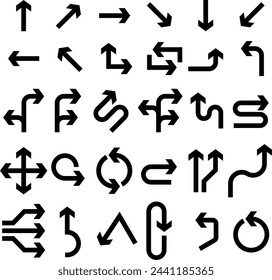 arrow signs in directions with pointing paths