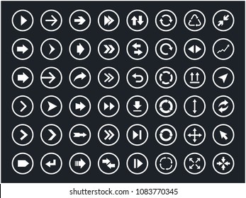 arrow signs and icons set, vector illustration