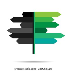 Arrow signs left and right