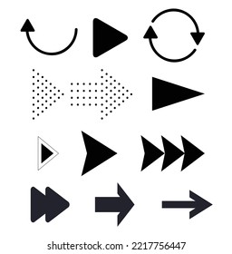 arrow signs are left symbol right  symbol up  symbol and down  symbol While  symbols come in black vector illustration concept graphics