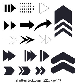 arrow signs are left symbol right  symbol up  symbol and down  symbol While  symbols come in black vector illustration concept graphics