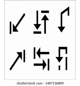 arrow signs on white screen