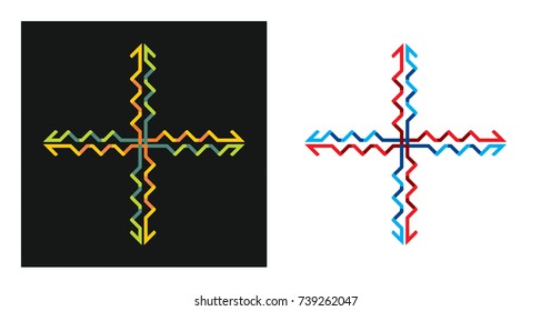 Arrow Signs set, isolated abstract illustration 