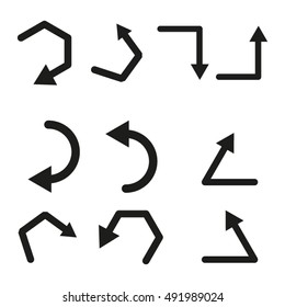 arrow signs, set, vector icon