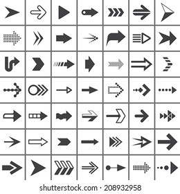 Arrow signs set vector illustration