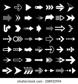 Arrow signs set vector illustration