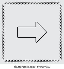Arrow silhouette vector icon