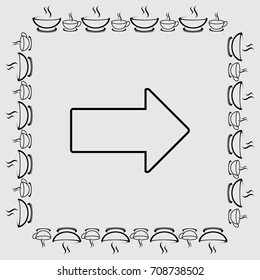 Arrow silhouette vector icon