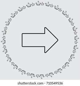 Arrow silhouette vector icon